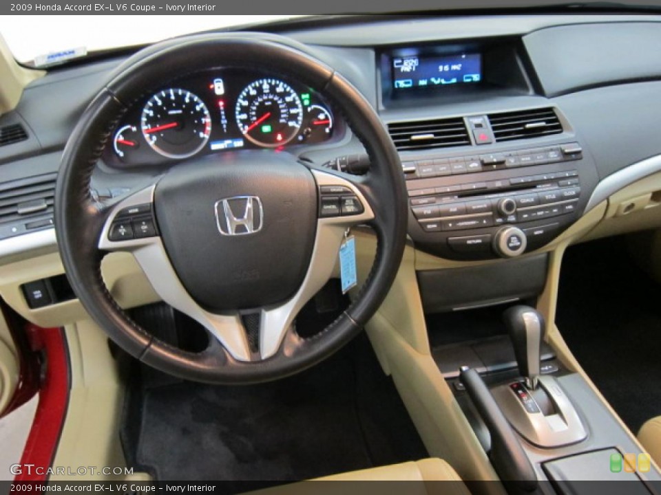 Ivory Interior Dashboard for the 2009 Honda Accord EX-L V6 Coupe #41304292