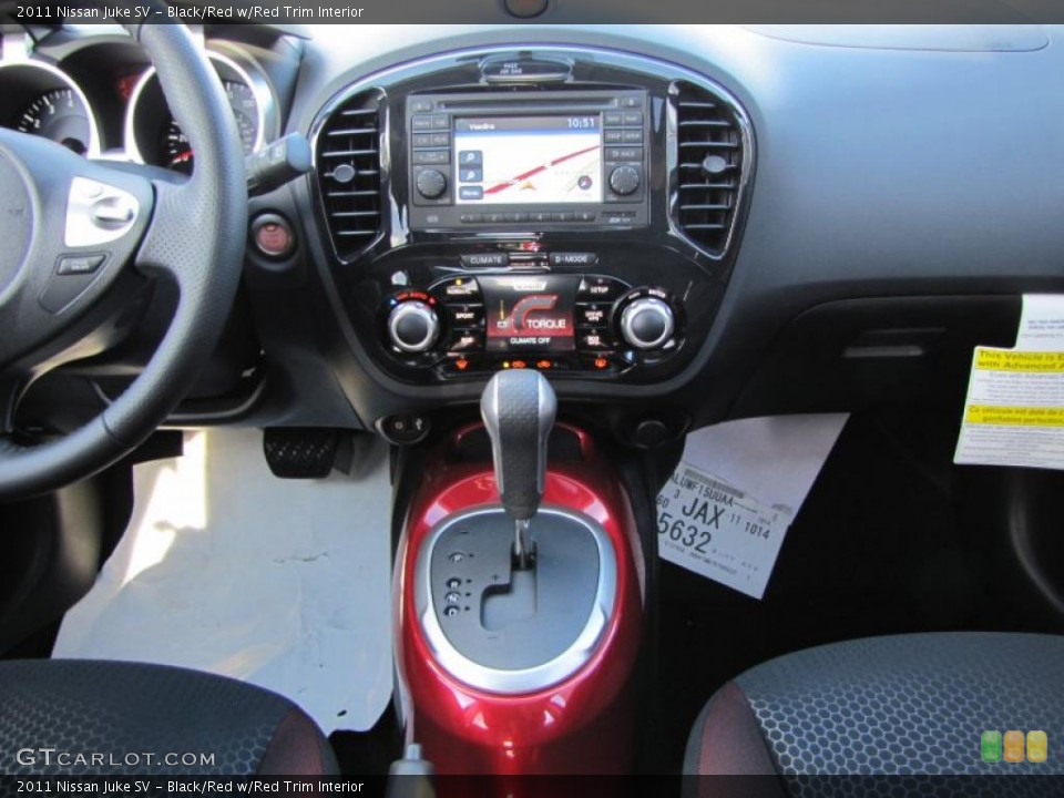 Black/Red w/Red Trim Interior Controls for the 2011 Nissan Juke SV #41305137