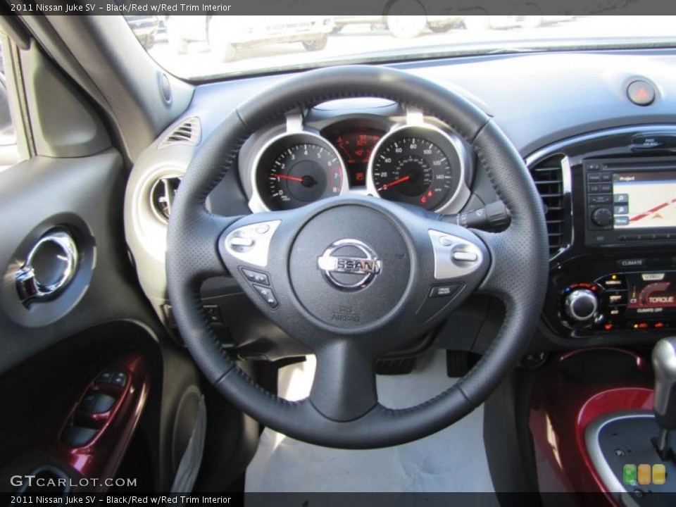 Black/Red w/Red Trim Interior Steering Wheel for the 2011 Nissan Juke SV #41305153