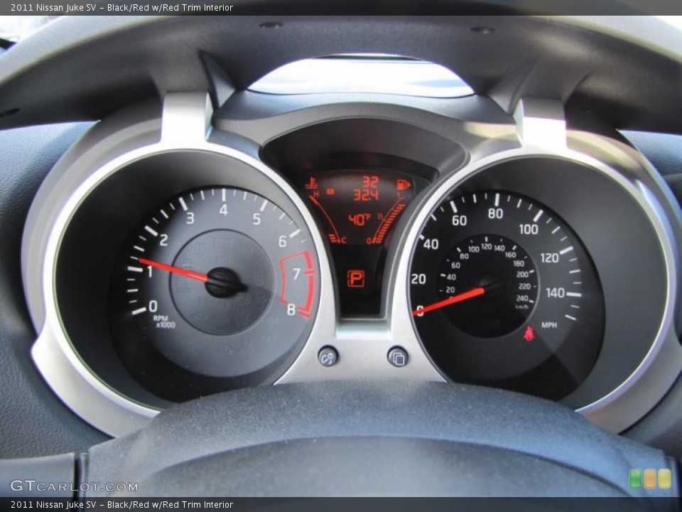 Black/Red w/Red Trim Interior Gauges for the 2011 Nissan Juke SV #41305205