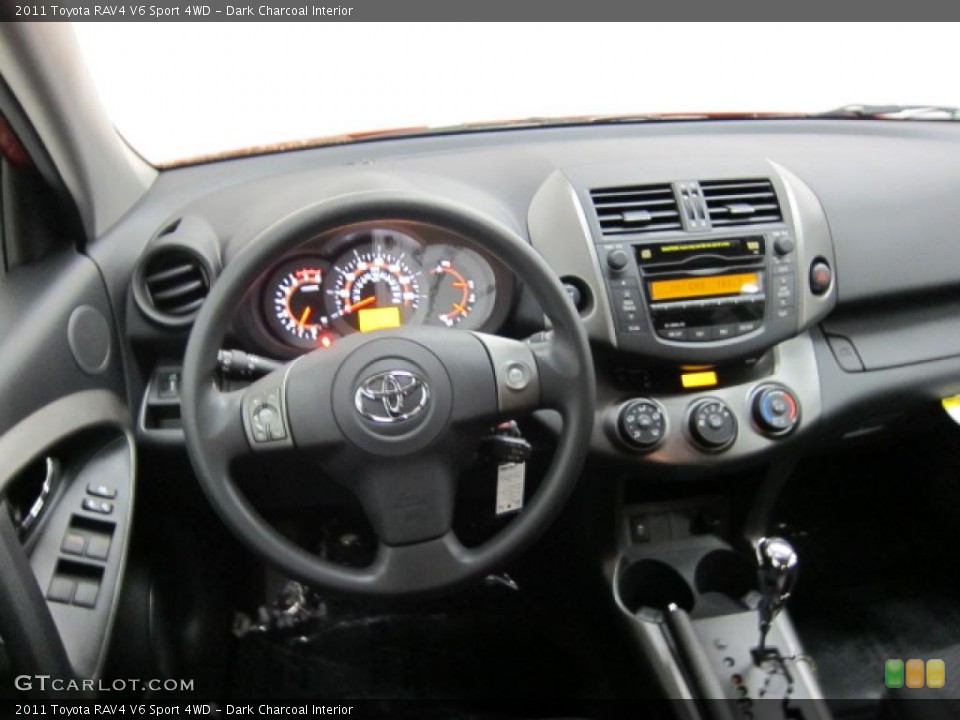Dark Charcoal Interior Dashboard for the 2011 Toyota RAV4 V6 Sport 4WD #41305411