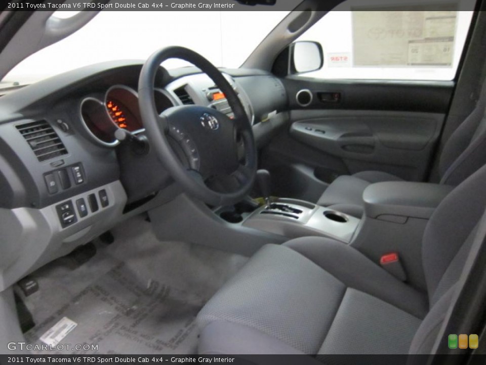 Graphite Gray Interior Photo for the 2011 Toyota Tacoma V6 TRD Sport Double Cab 4x4 #41305757