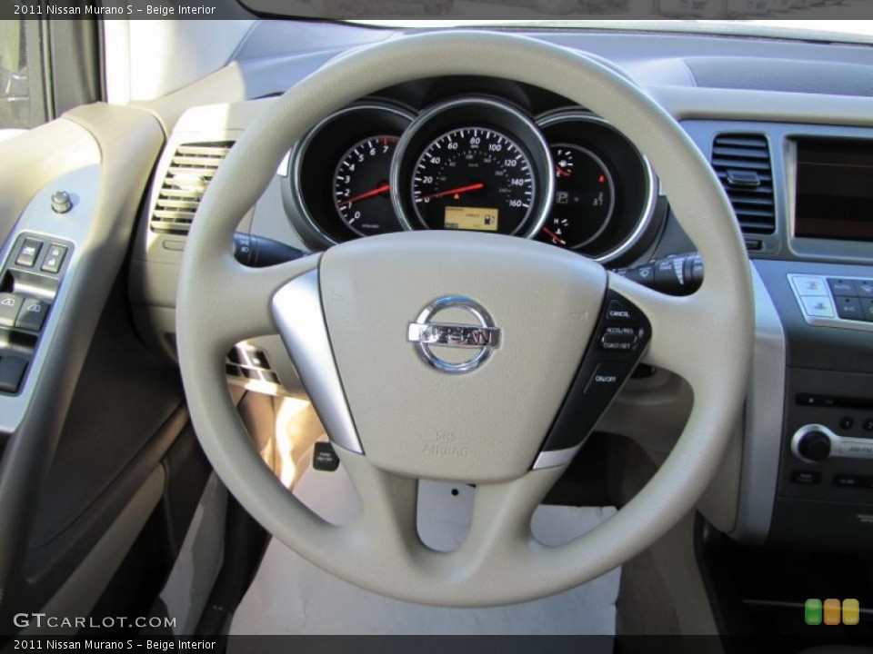 Beige Interior Steering Wheel for the 2011 Nissan Murano S #41308031