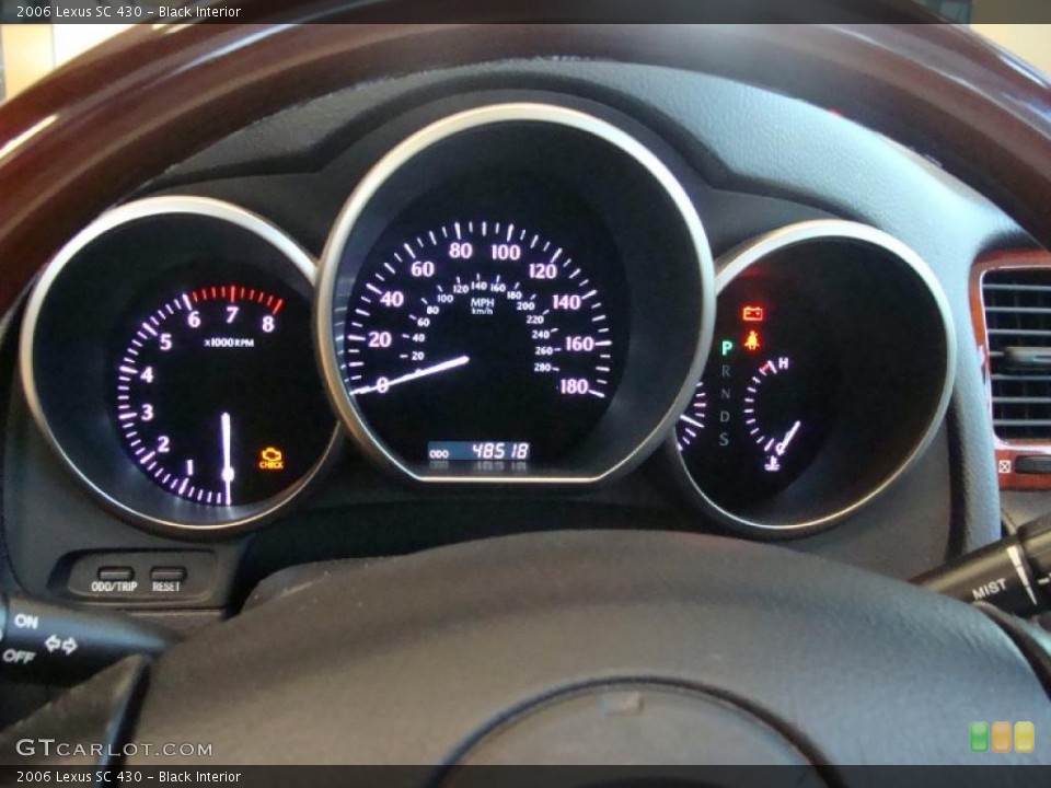 Black Interior Gauges for the 2006 Lexus SC 430 #41311842