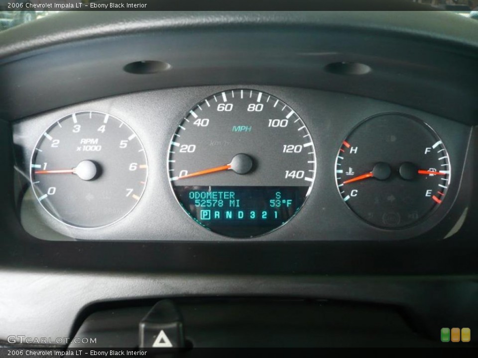 Ebony Black Interior Gauges for the 2006 Chevrolet Impala LT #41312618