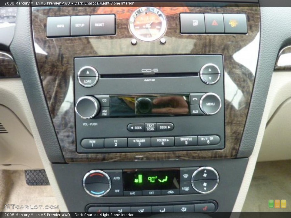 Dark Charcoal/Light Stone Interior Controls for the 2008 Mercury Milan V6 Premier AWD #41316021