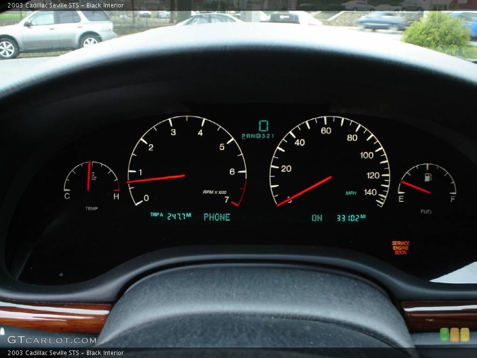 Black Interior Gauges for the 2003 Cadillac Seville STS #41317172