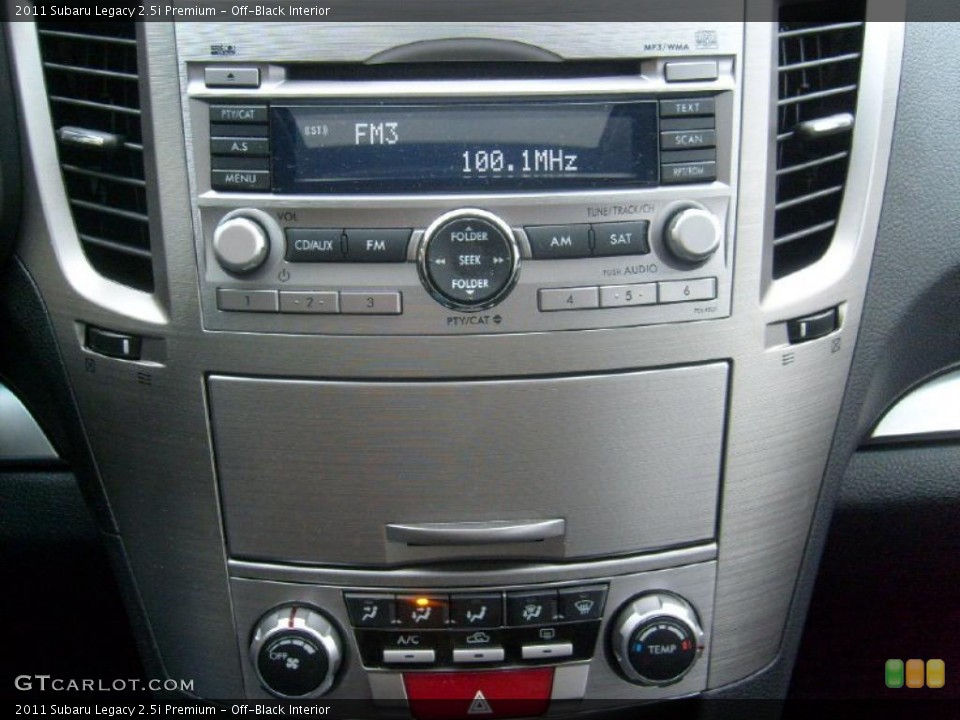 Off-Black Interior Controls for the 2011 Subaru Legacy 2.5i Premium #41319554