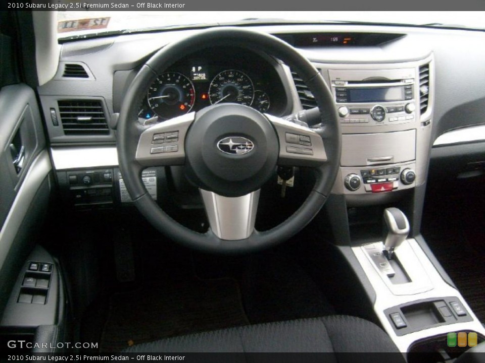 Off Black Interior Dashboard for the 2010 Subaru Legacy 2.5i Premium Sedan #41319930