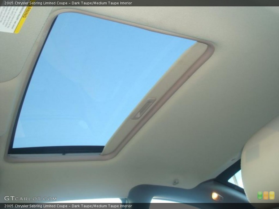 Dark Taupe/Medium Taupe Interior Sunroof for the 2005 Chrysler Sebring Limited Coupe #41320550