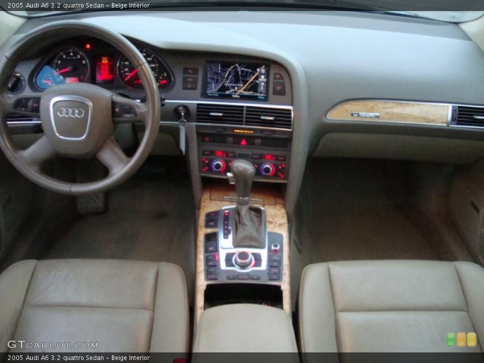 Beige Interior Dashboard for the 2005 Audi A6 3.2 quattro Sedan #41322954