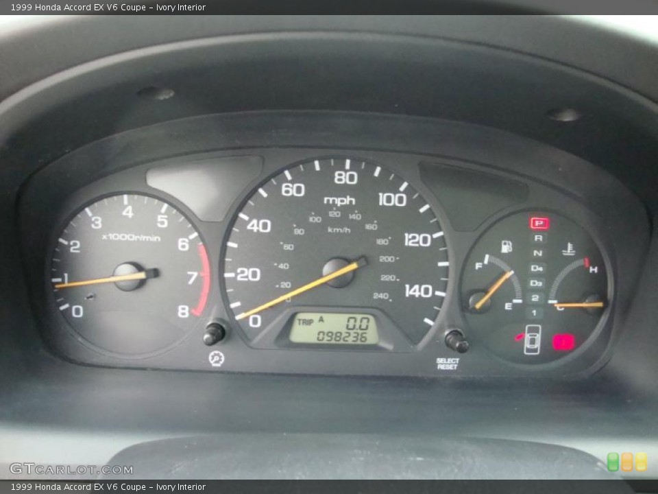 Ivory Interior Gauges for the 1999 Honda Accord EX V6 Coupe #41324026