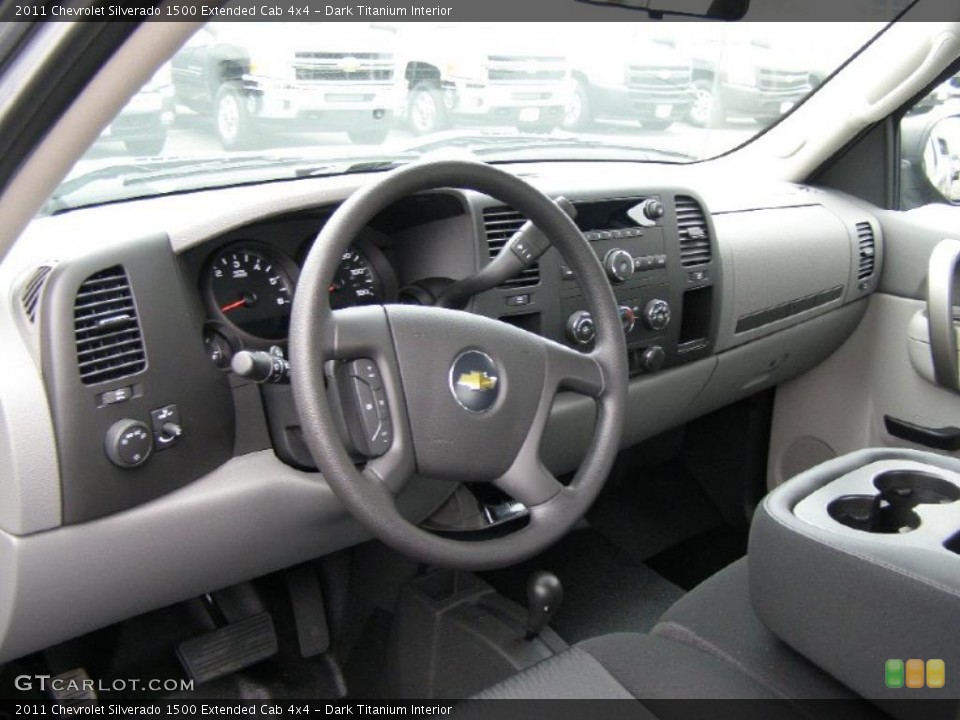 Dark Titanium Interior Prime Interior for the 2011 Chevrolet Silverado 1500 Extended Cab 4x4 #41325418