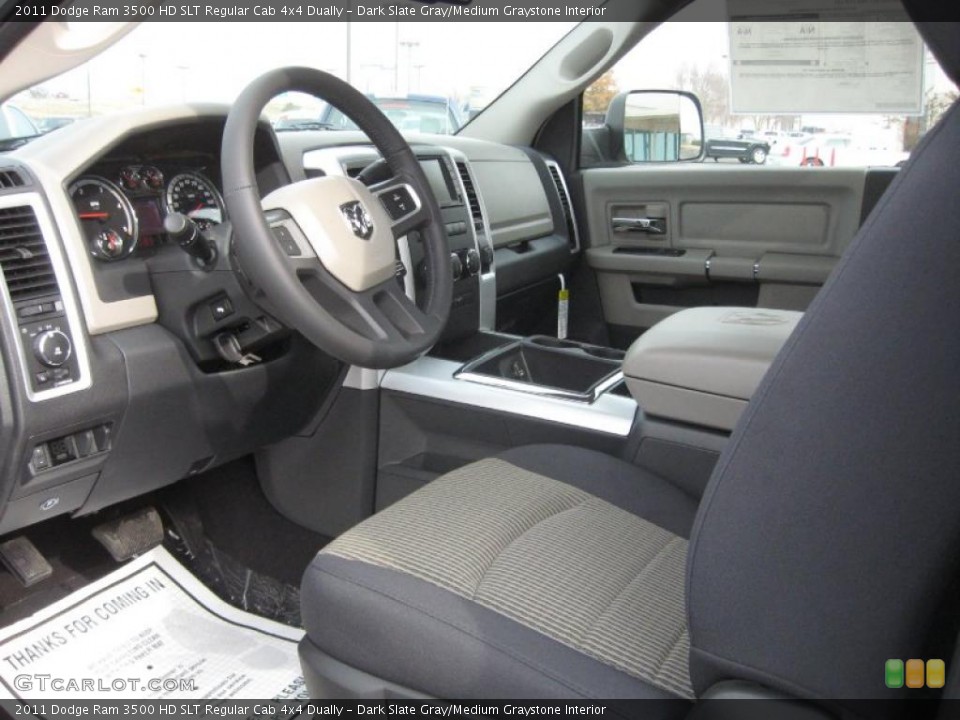 Dark Slate Gray/Medium Graystone Interior Photo for the 2011 Dodge Ram 3500 HD SLT Regular Cab 4x4 Dually #41325850