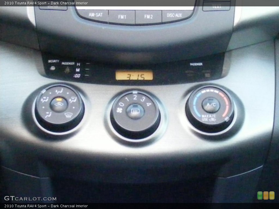 Dark Charcoal Interior Controls for the 2010 Toyota RAV4 Sport #41326334