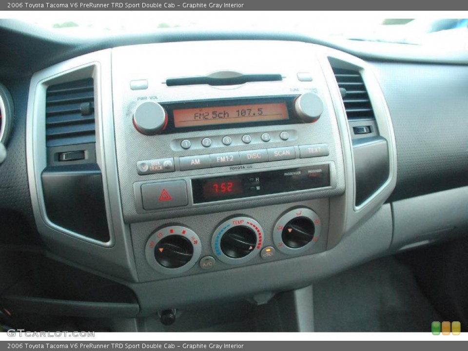 Graphite Gray Interior Controls for the 2006 Toyota Tacoma V6 PreRunner TRD Sport Double Cab #41326746