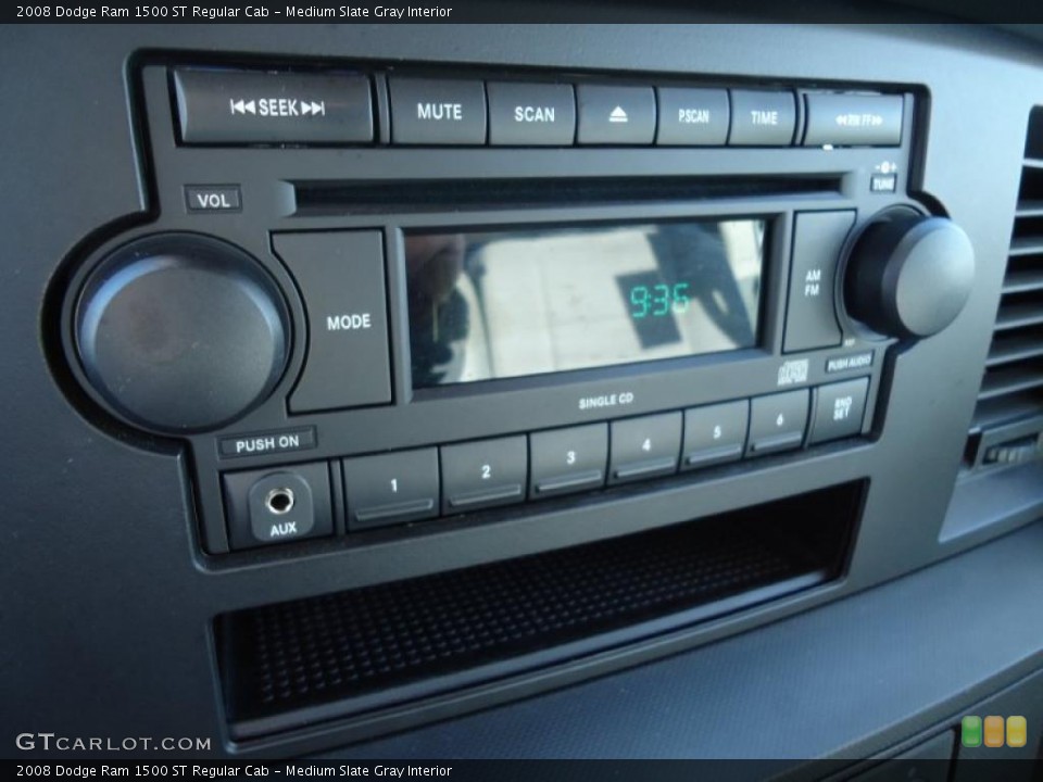 Medium Slate Gray Interior Controls for the 2008 Dodge Ram 1500 ST Regular Cab #41326970