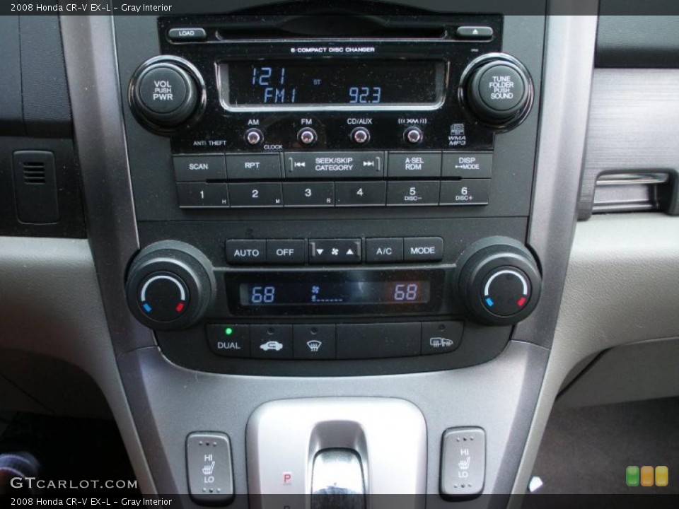 Gray Interior Controls for the 2008 Honda CR-V EX-L #41332963