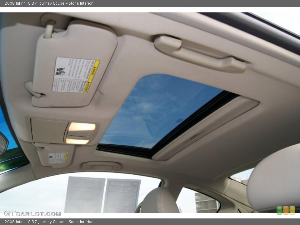 Stone Interior Sunroof for the 2008 Infiniti G 37 Journey Coupe #41334775