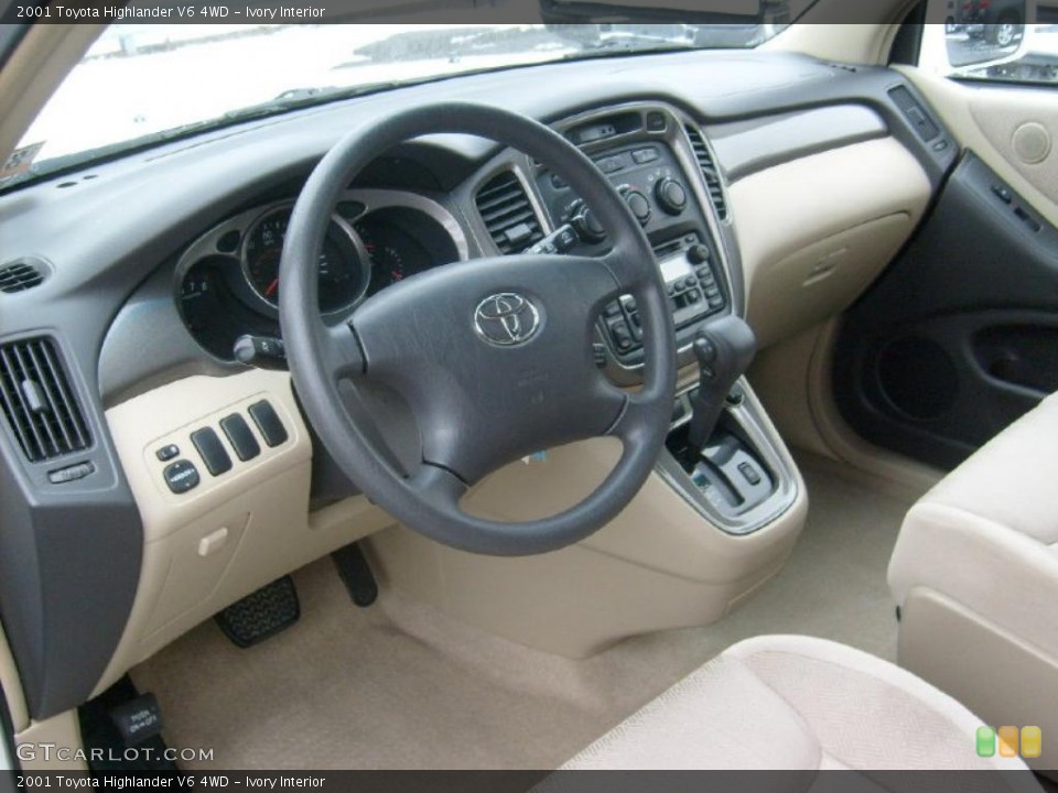 Ivory 2001 Toyota Highlander Interiors