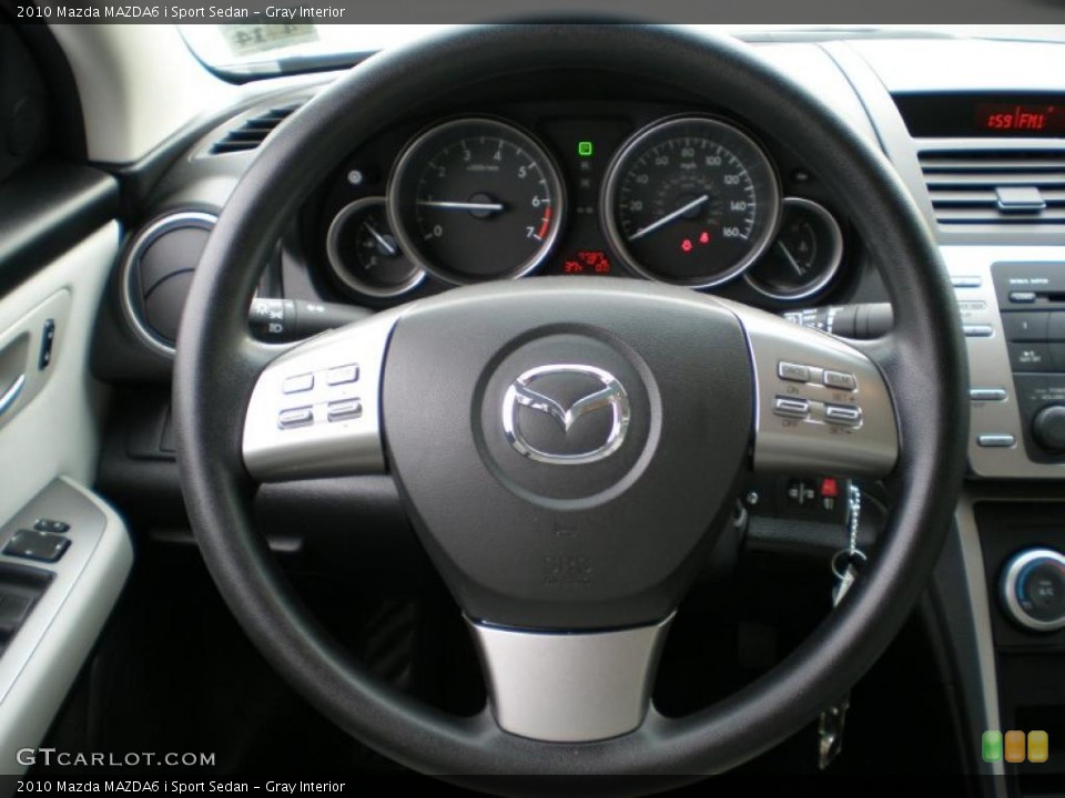 Gray Interior Steering Wheel for the 2010 Mazda MAZDA6 i Sport Sedan #41335819