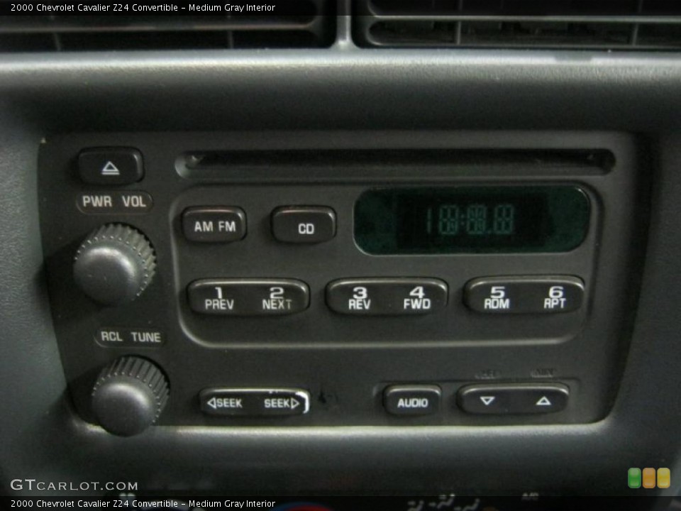 Medium Gray Interior Controls for the 2000 Chevrolet Cavalier Z24 Convertible #41341985