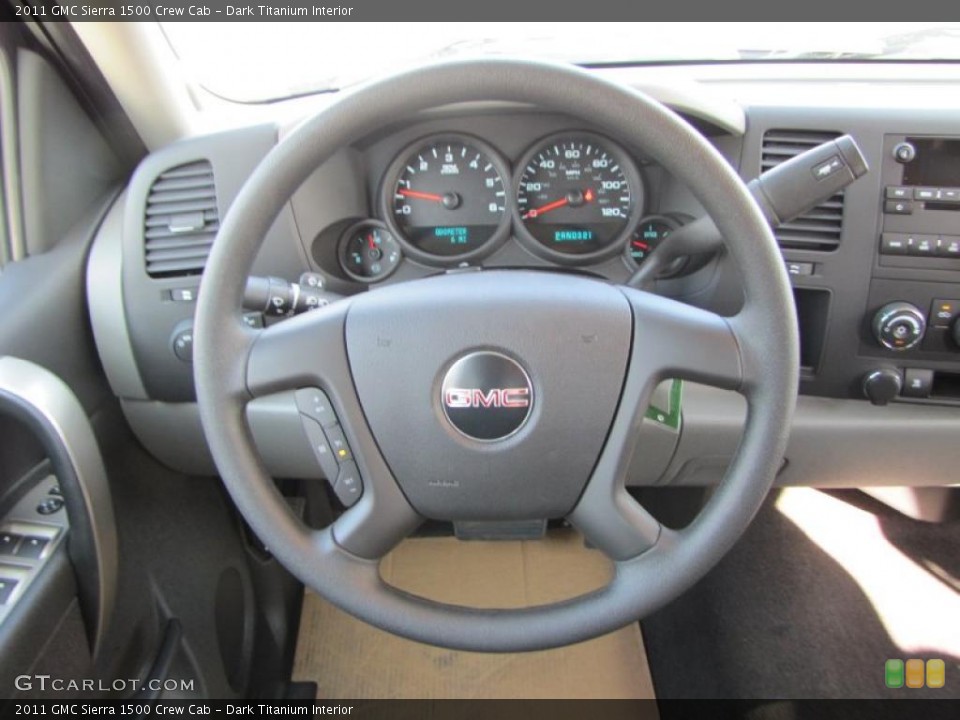 Dark Titanium Interior Steering Wheel for the 2011 GMC Sierra 1500 Crew Cab #41342343