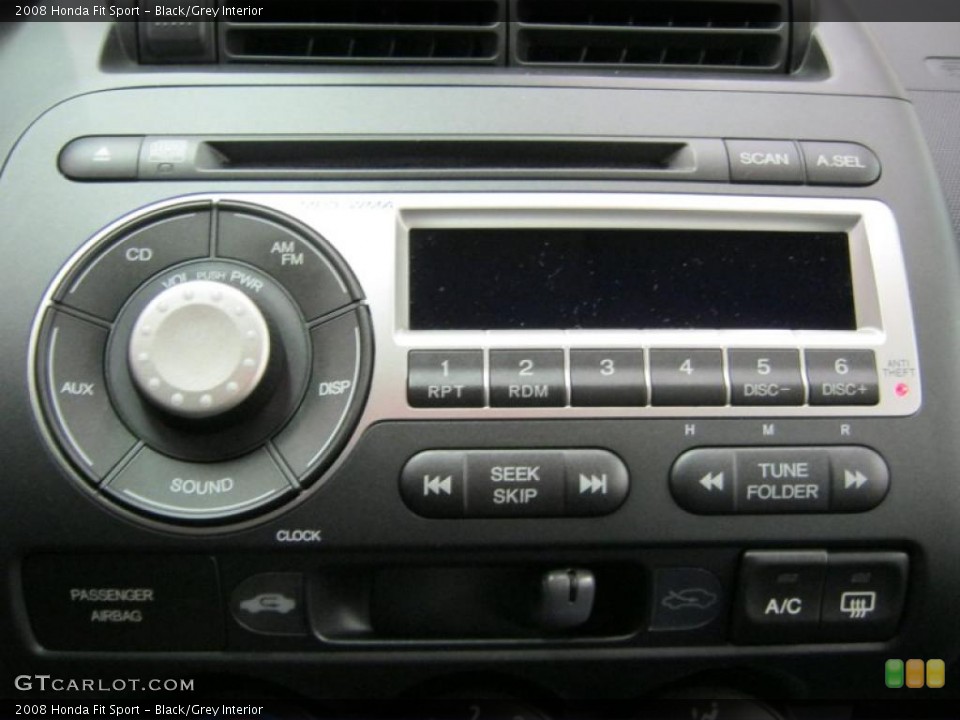 Black/Grey Interior Controls for the 2008 Honda Fit Sport #41342867