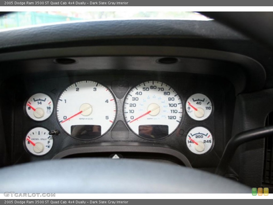 Dark Slate Gray Interior Gauges for the 2005 Dodge Ram 3500 ST Quad Cab 4x4 Dually #41343759