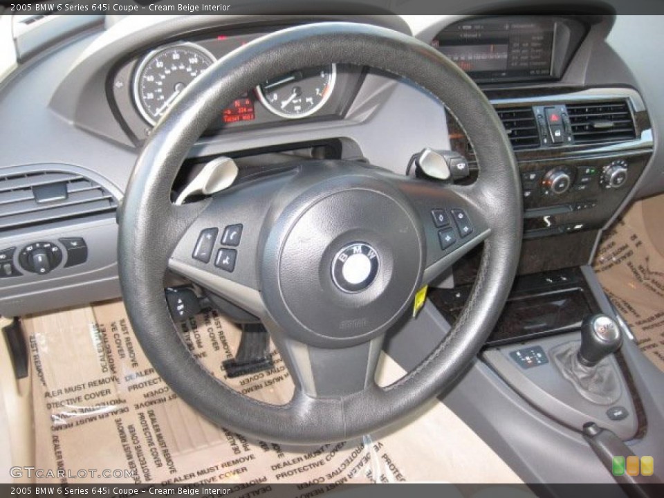 Cream Beige Interior Steering Wheel for the 2005 BMW 6 Series 645i Coupe #41344095