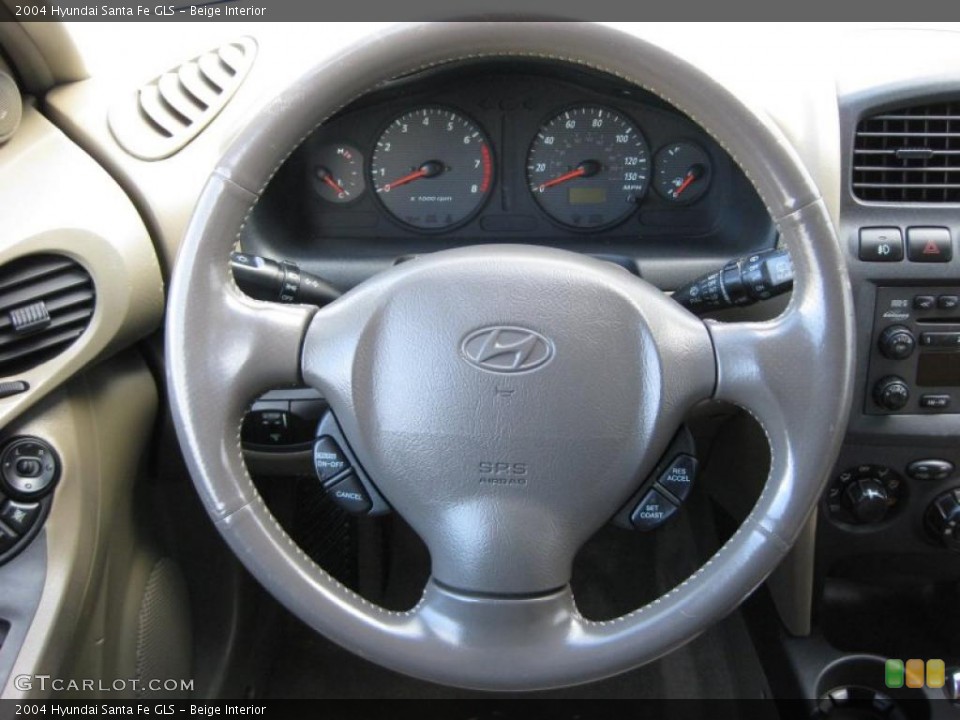 Beige Interior Steering Wheel for the 2004 Hyundai Santa Fe GLS #41348015