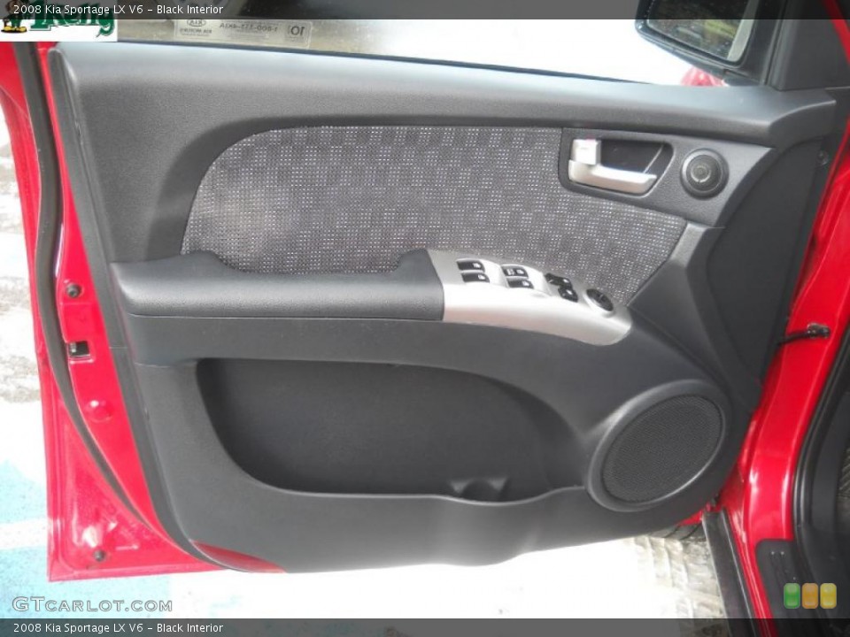 Black Interior Door Panel for the 2008 Kia Sportage LX V6 #41349135