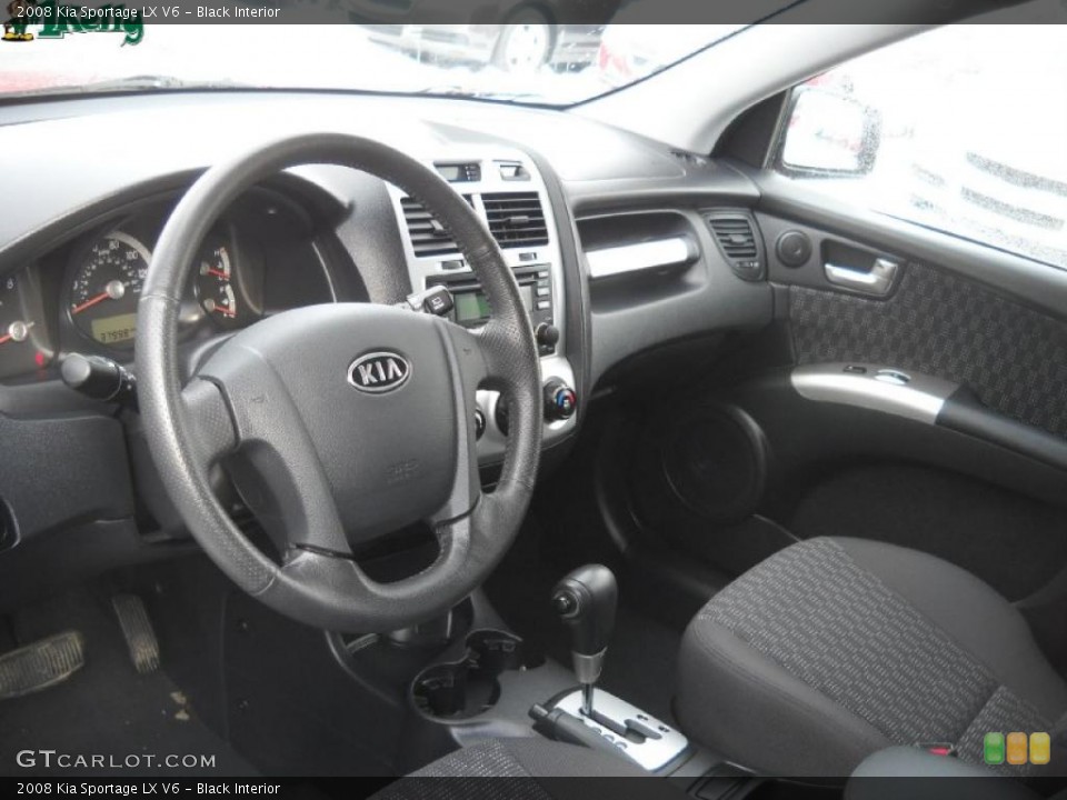Black Interior Prime Interior for the 2008 Kia Sportage LX V6 #41349143