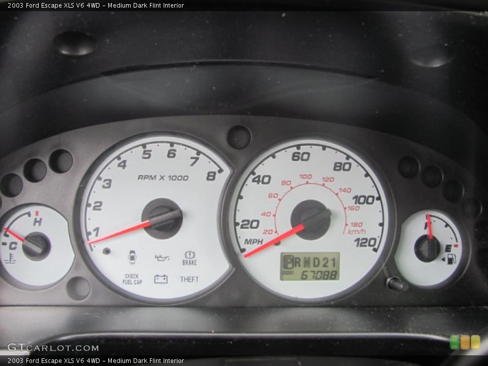 Medium Dark Flint Interior Gauges for the 2003 Ford Escape XLS V6 4WD #41353343
