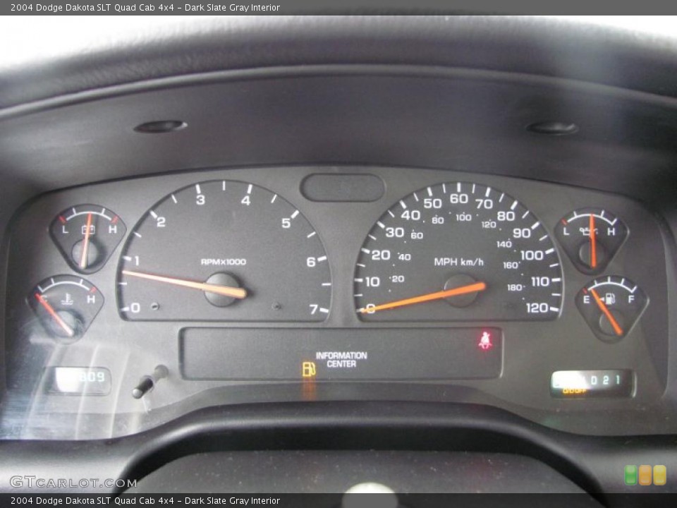 Dark Slate Gray Interior Gauges for the 2004 Dodge Dakota SLT Quad Cab 4x4 #41353753
