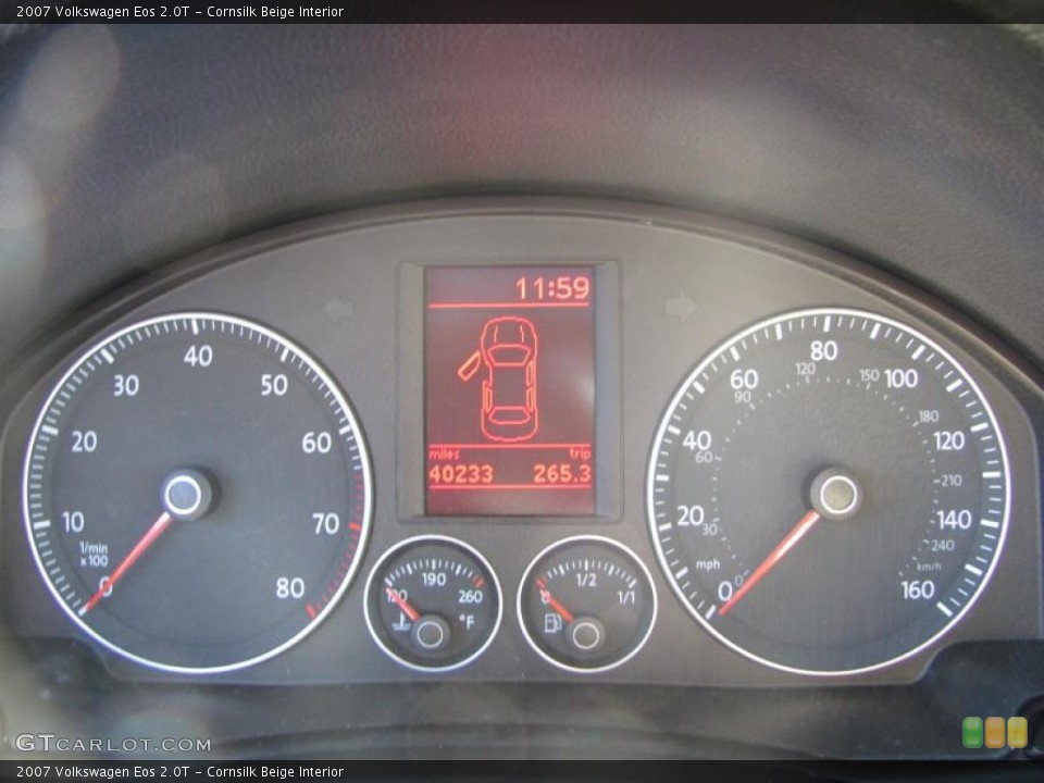 Cornsilk Beige Interior Gauges for the 2007 Volkswagen Eos 2.0T #41355643