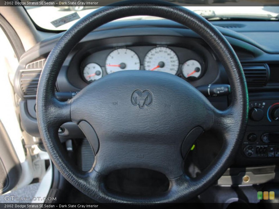 Dark Slate Gray Interior Steering Wheel for the 2002 Dodge Stratus SE Sedan #41357275