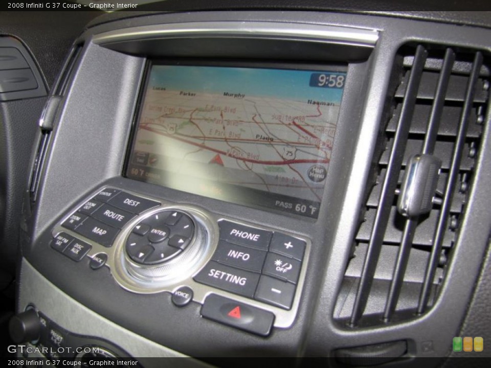 Graphite Interior Navigation for the 2008 Infiniti G 37 Coupe #41357495