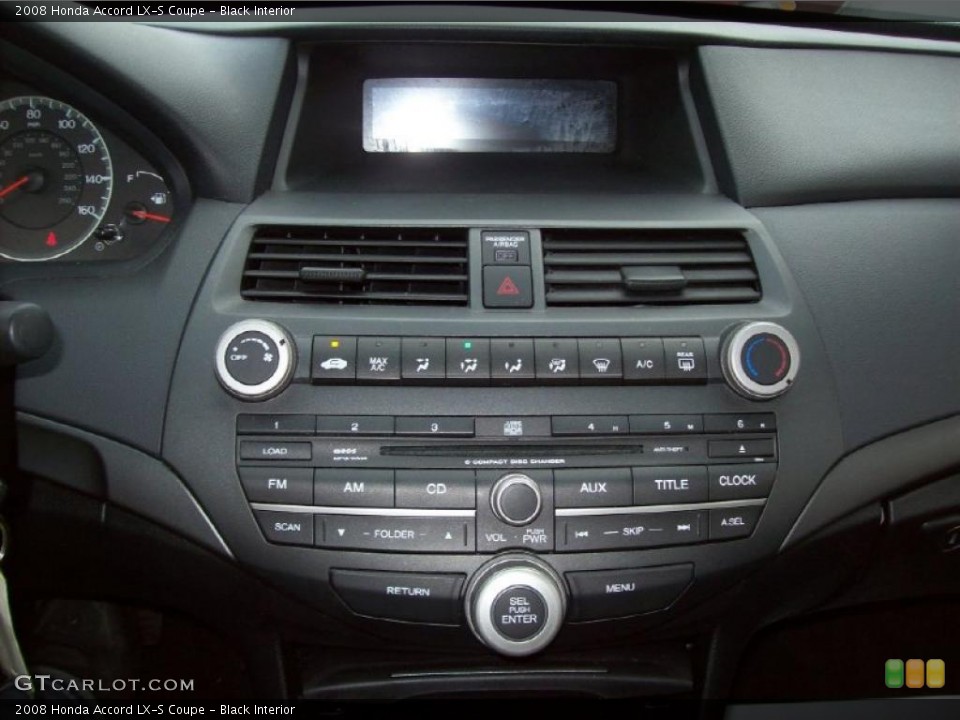 Black Interior Controls for the 2008 Honda Accord LX-S Coupe #41360595