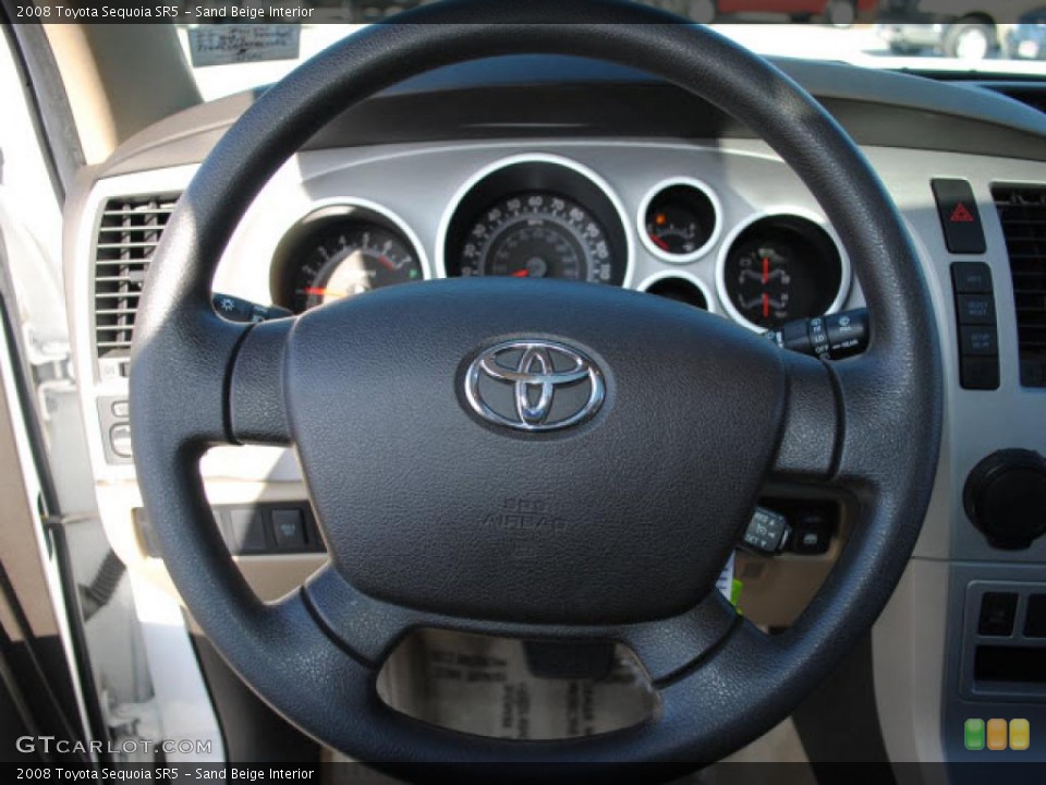Sand Beige Interior Steering Wheel for the 2008 Toyota Sequoia SR5 #41360947
