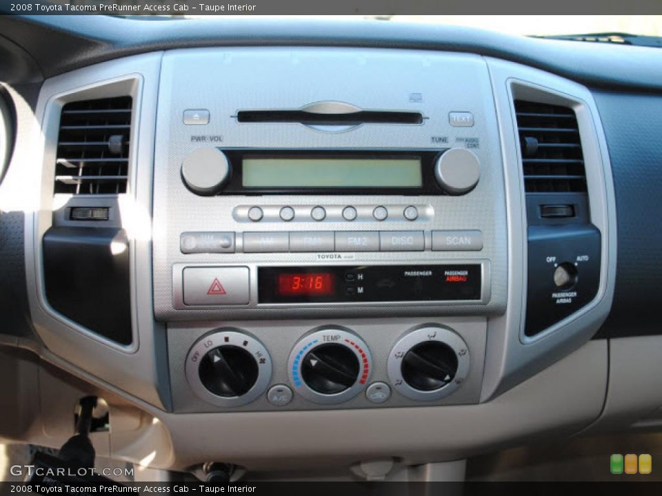 Taupe Interior Controls for the 2008 Toyota Tacoma PreRunner Access Cab #41361999