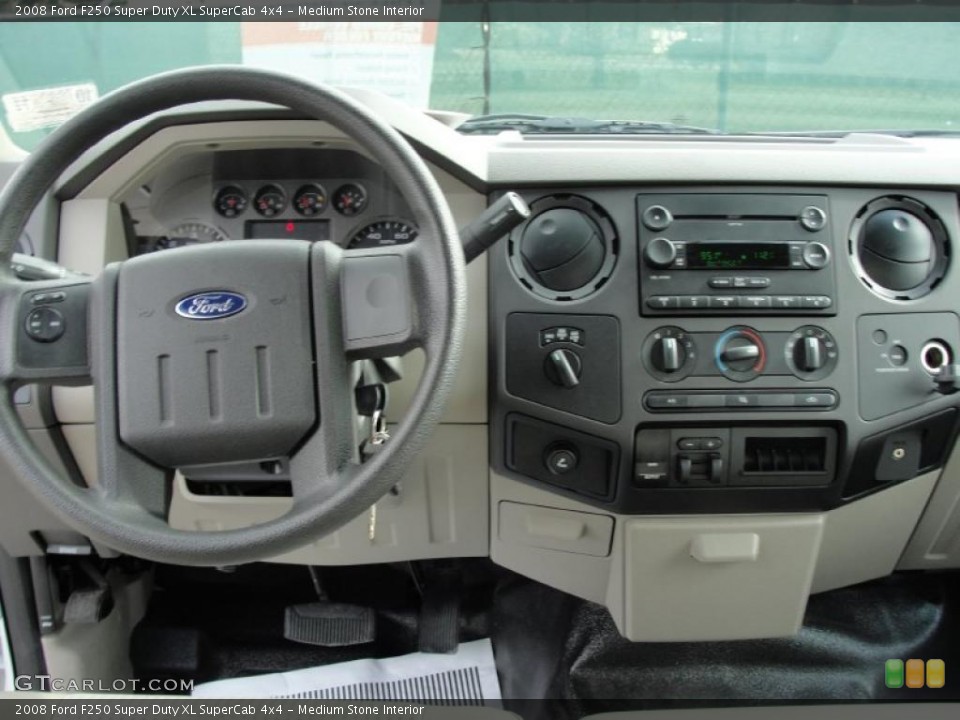 Medium Stone Interior Dashboard for the 2008 Ford F250 Super Duty XL SuperCab 4x4 #41362375