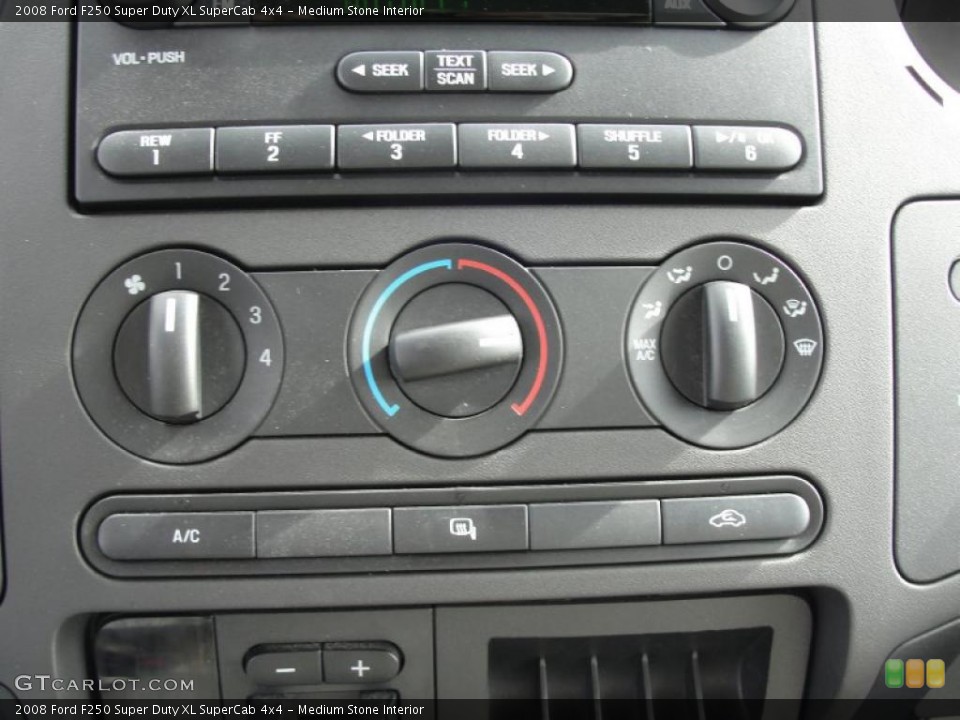 Medium Stone Interior Controls for the 2008 Ford F250 Super Duty XL SuperCab 4x4 #41362431