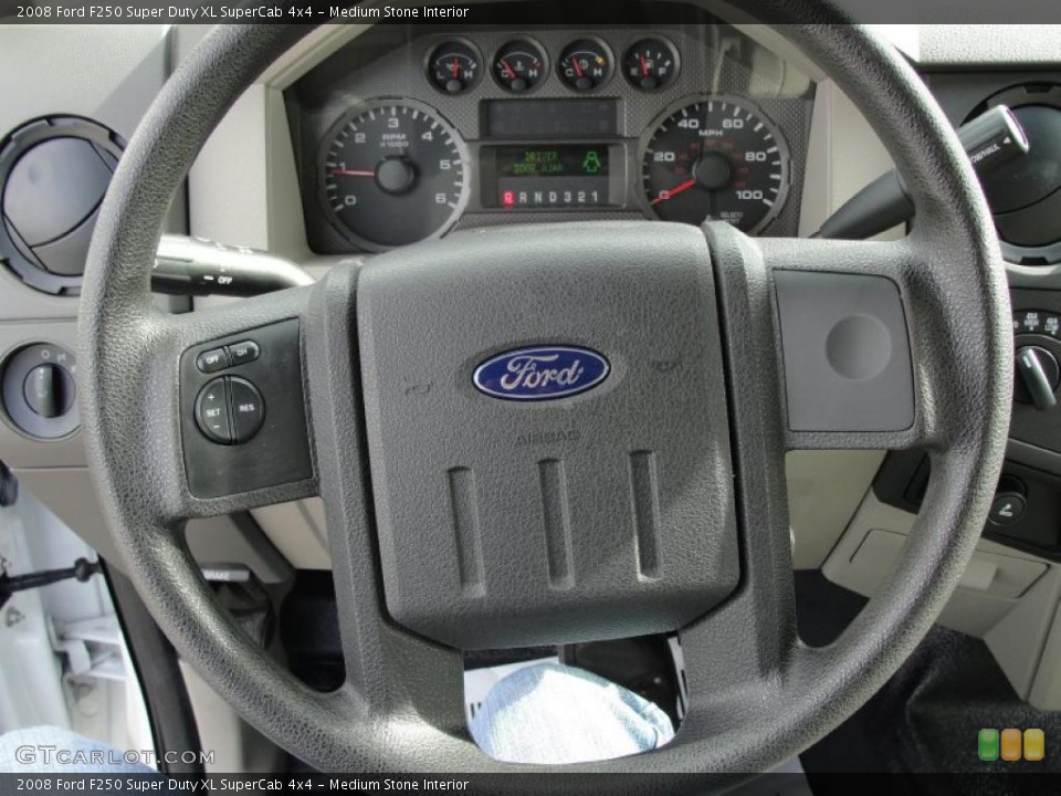 Medium Stone Interior Steering Wheel for the 2008 Ford F250 Super Duty XL SuperCab 4x4 #41362483