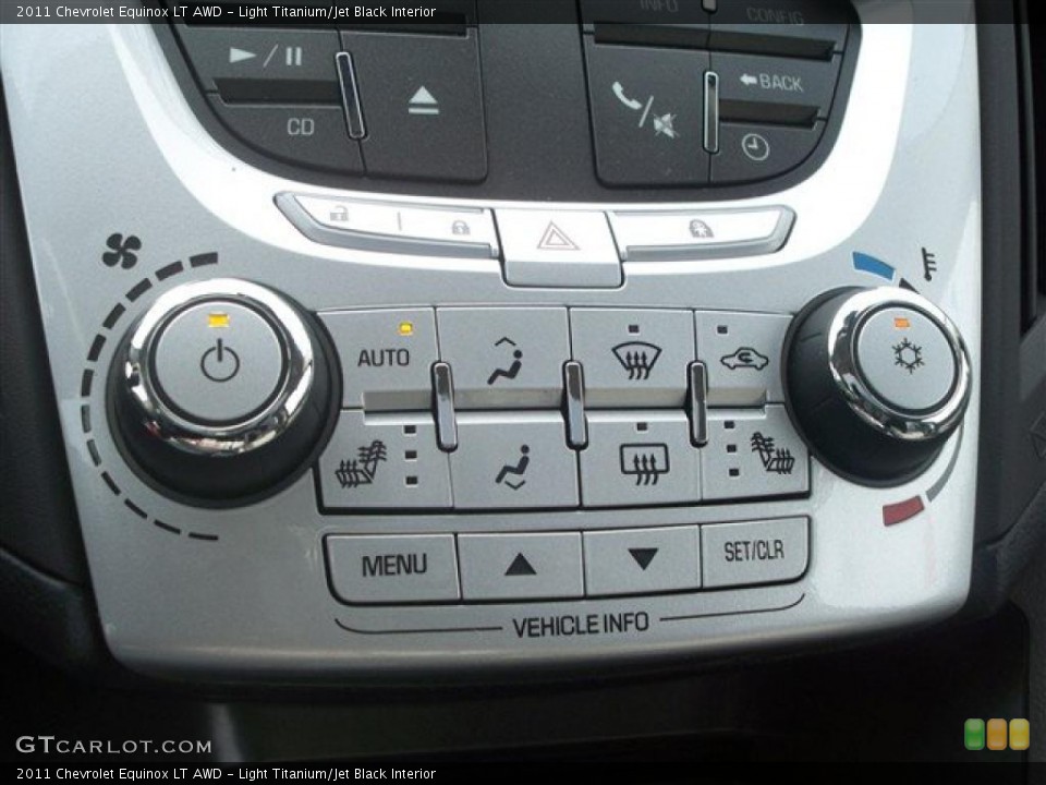 Light Titanium/Jet Black Interior Controls for the 2011 Chevrolet Equinox LT AWD #41364875