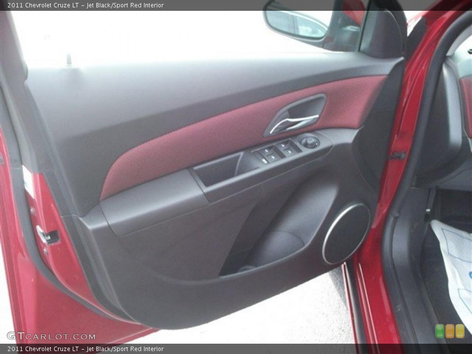 Jet Black/Sport Red Interior Door Panel for the 2011 Chevrolet Cruze LT #41365483