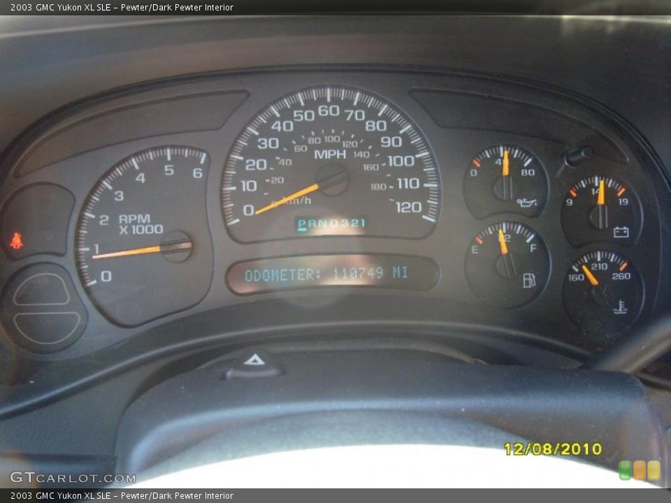Pewter/Dark Pewter Interior Gauges for the 2003 GMC Yukon XL SLE #41365571