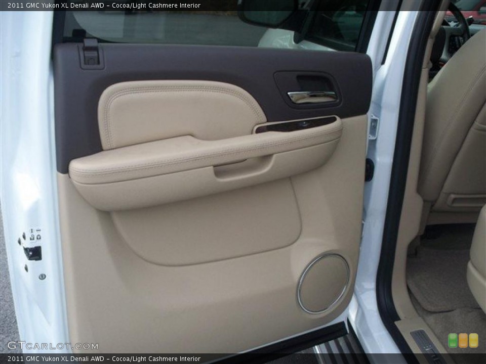 Cocoa/Light Cashmere Interior Door Panel for the 2011 GMC Yukon XL Denali AWD #41368207