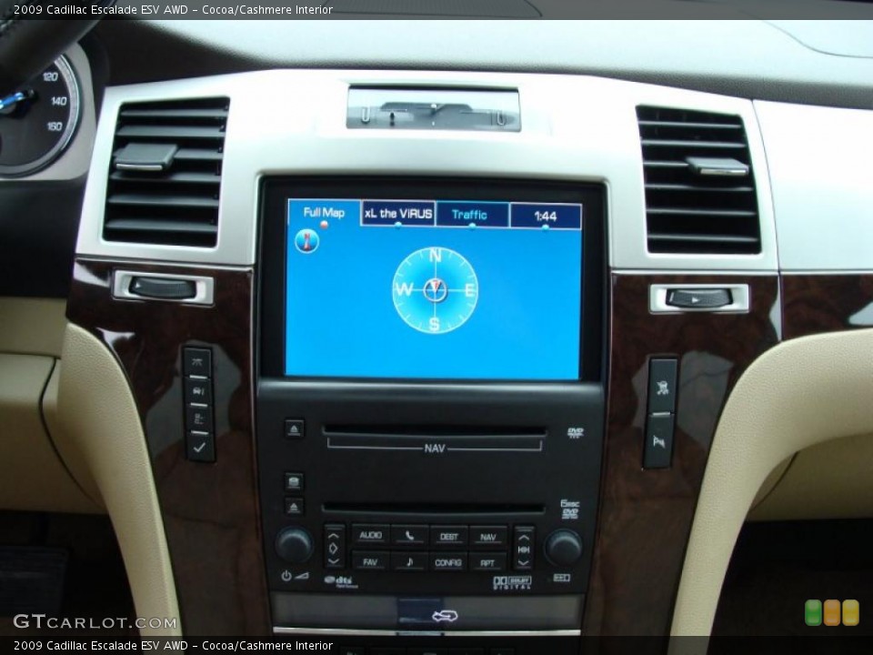 Cocoa/Cashmere Interior Controls for the 2009 Cadillac Escalade ESV AWD #41370771