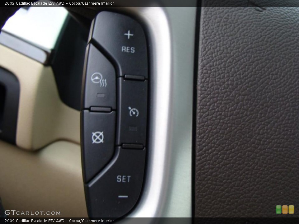 Cocoa/Cashmere Interior Controls for the 2009 Cadillac Escalade ESV AWD #41370807